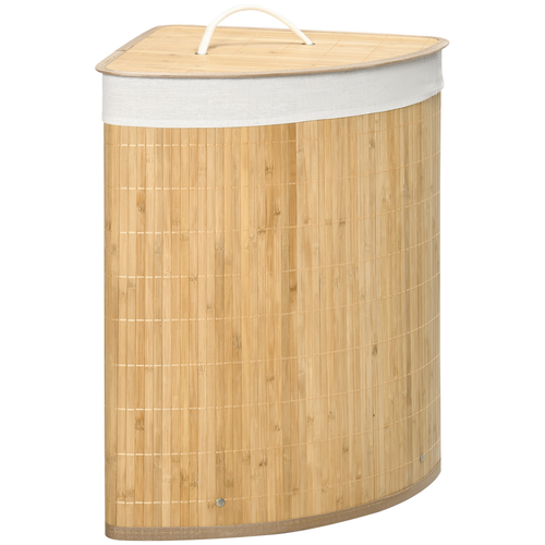 Bamboo Laundry Hamper with Fabric Liner